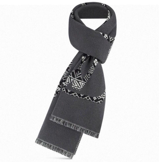 SCARF 200 CM IN MOUSE GRAY WOOL 390039 mysite