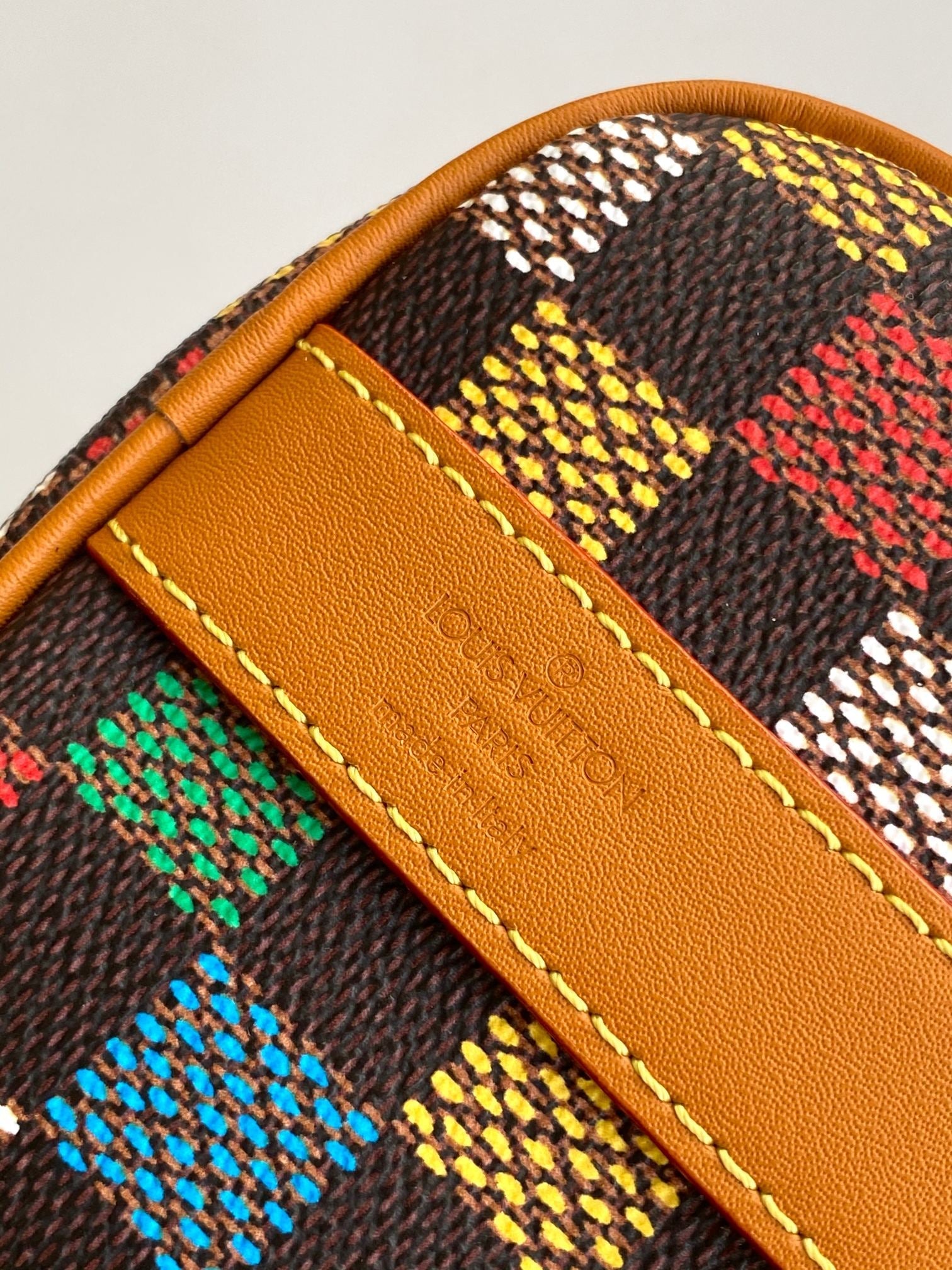 Lv Keepall Bandouliere 25 Multicolor Damier Ebene Canvas GHW mysite