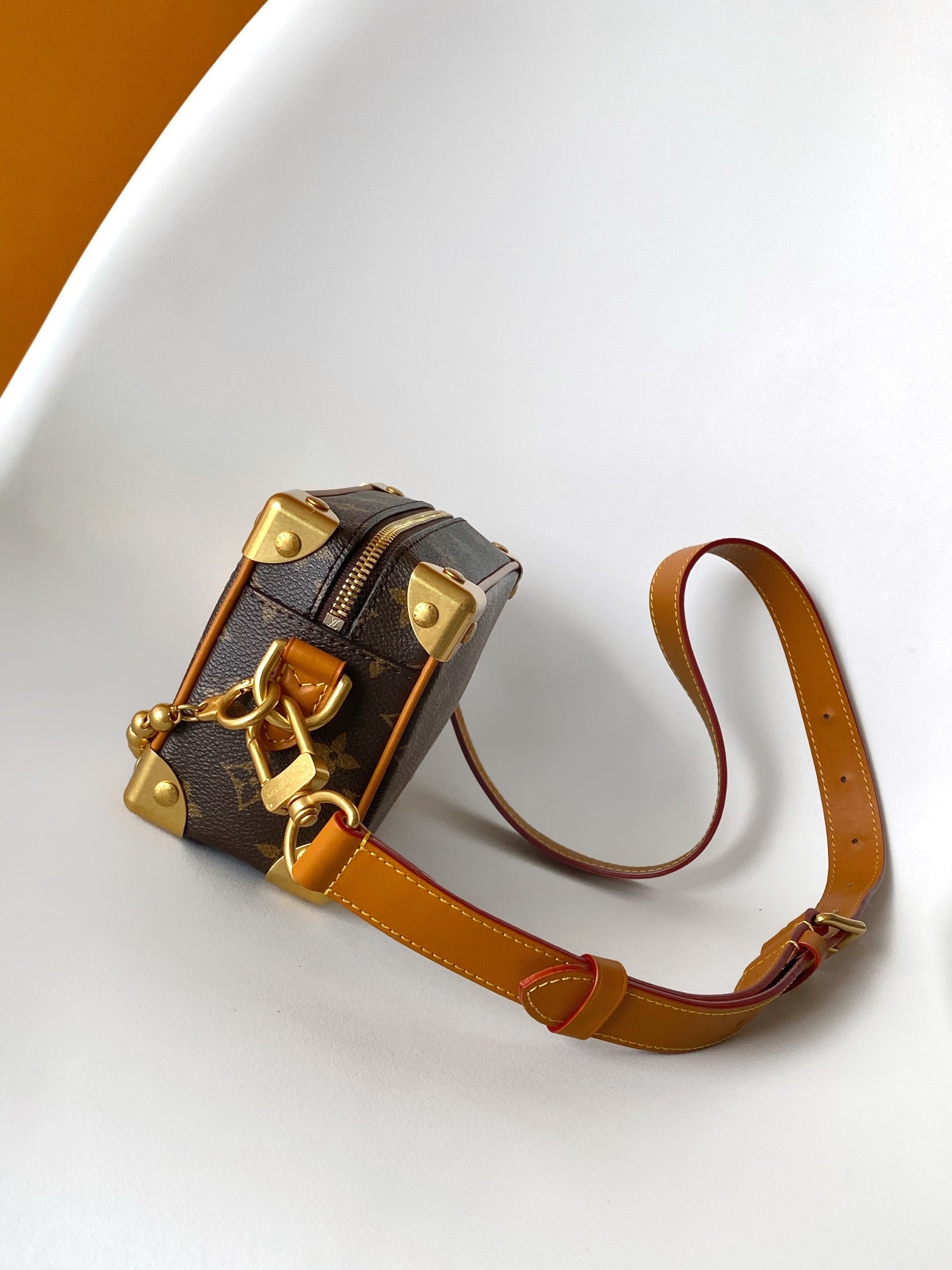 LV Mini Soft Trunk With Chain Brown Monogram Canvas GHW 268790 mysite