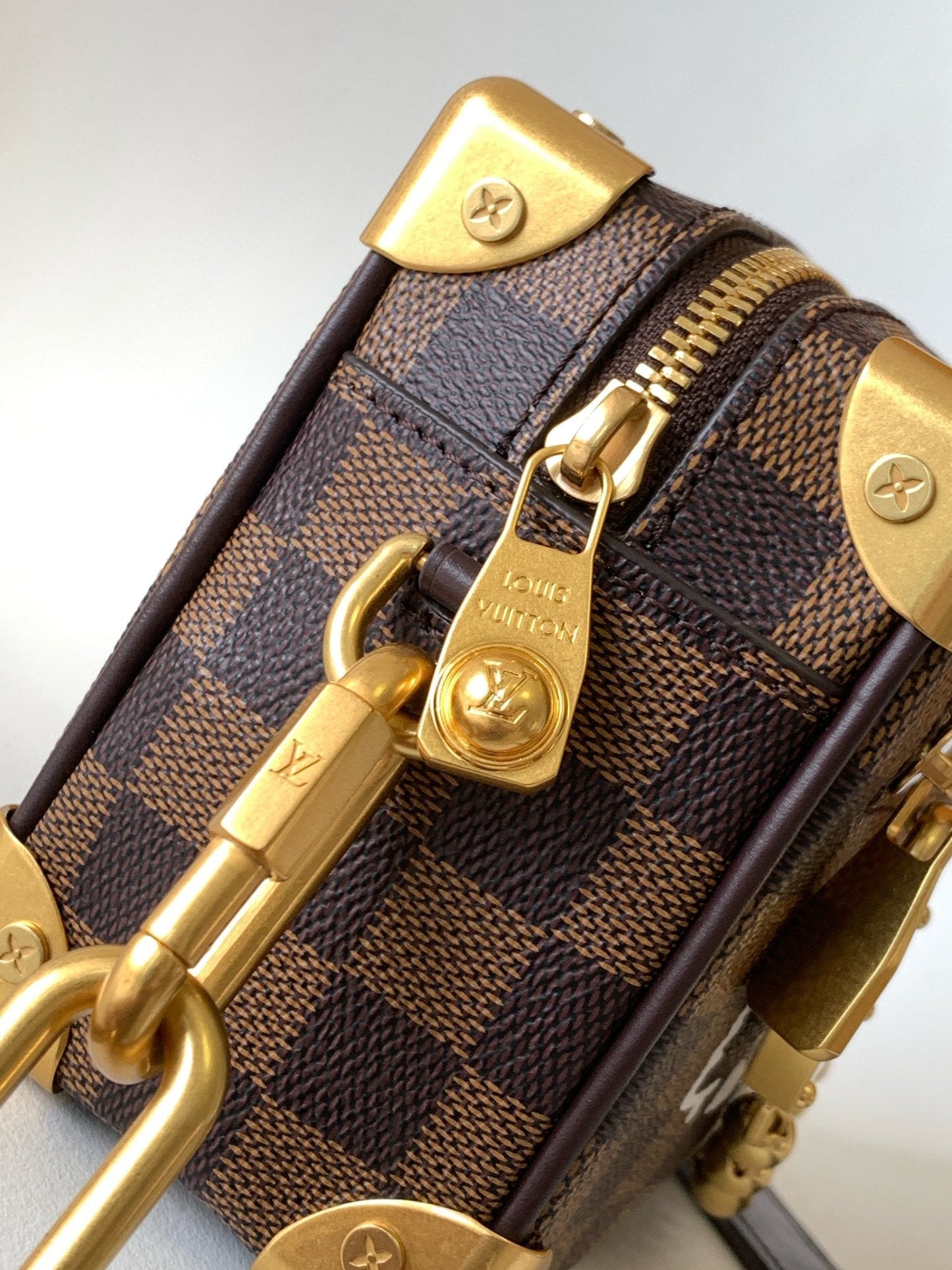 LV Mini Soft Trunk With Chain  Brown Damier Ebene Canvas GHW 268794 mysite