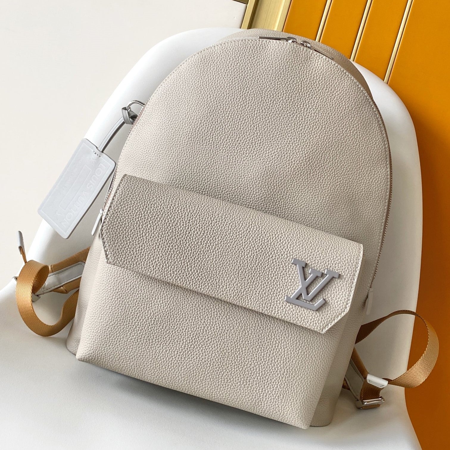 LV Takeoff Backpack White Chocolate Aerogram Cowhide mysite