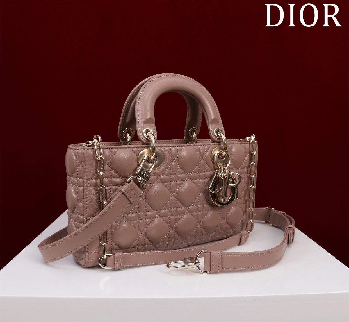 medium lady d-joy 26 chocolate lambskin mysite