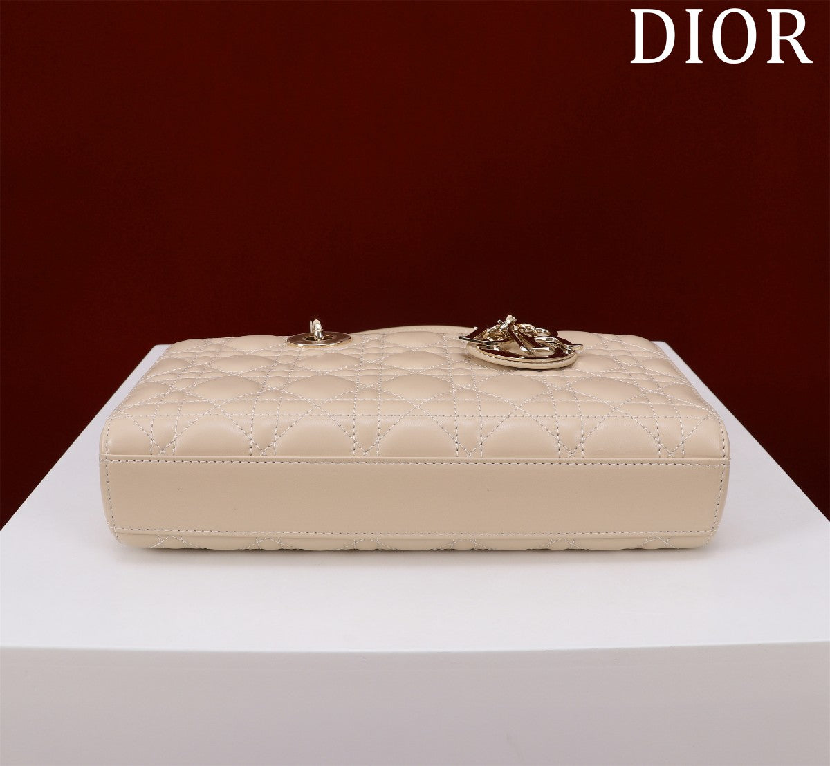 medium lady d-joy 26 light beige lambskin mysite