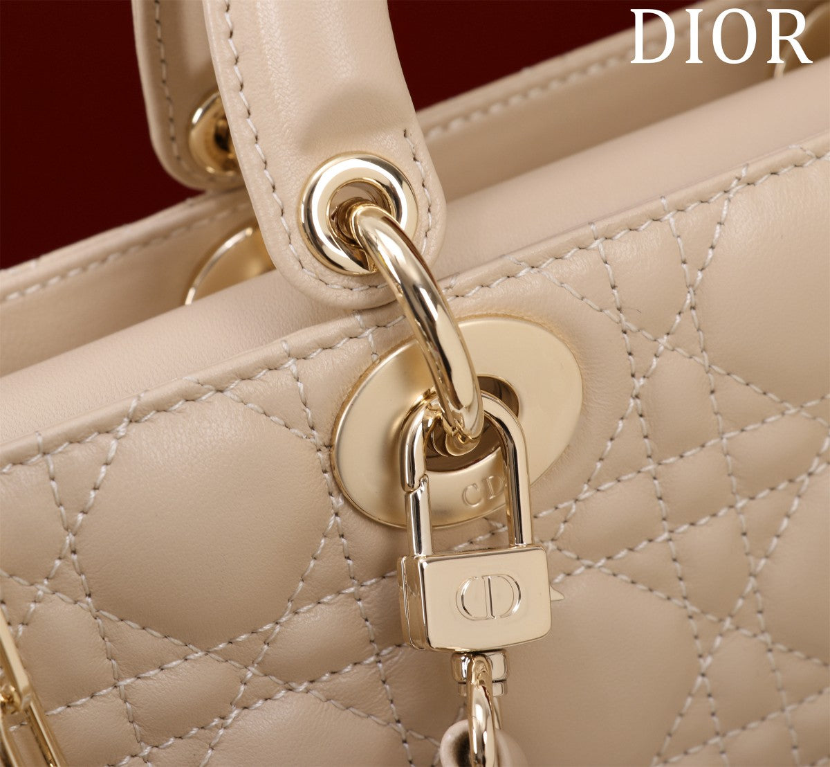 medium lady d-joy 26 light beige lambskin mysite