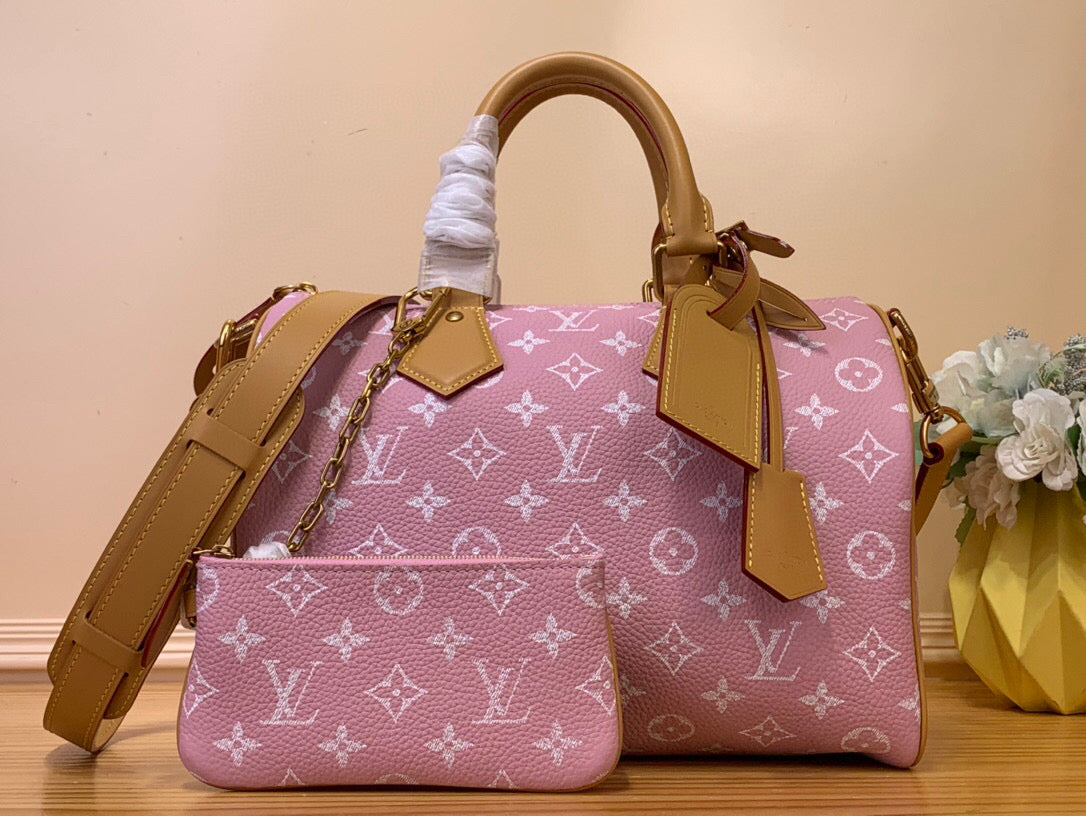 LV Speedy P9 Bandouliere 30 Pink Pastel Calfskin 203345 mysite