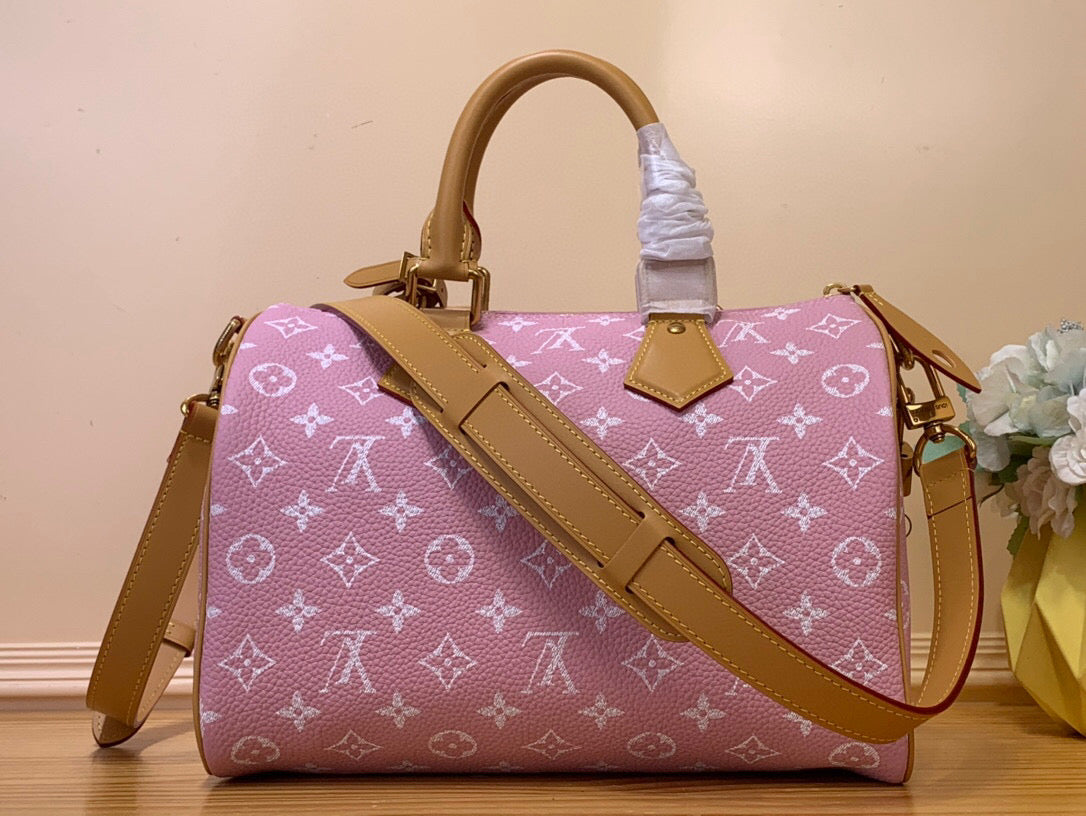 LV Speedy P9 Bandouliere 30 Pink Pastel Calfskin 203345 mysite