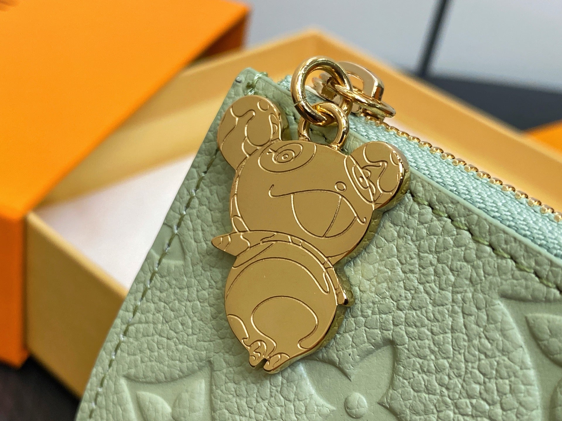 LV x TM Portfolio Lisa Wallet Green Gold Leather 329882 mysite