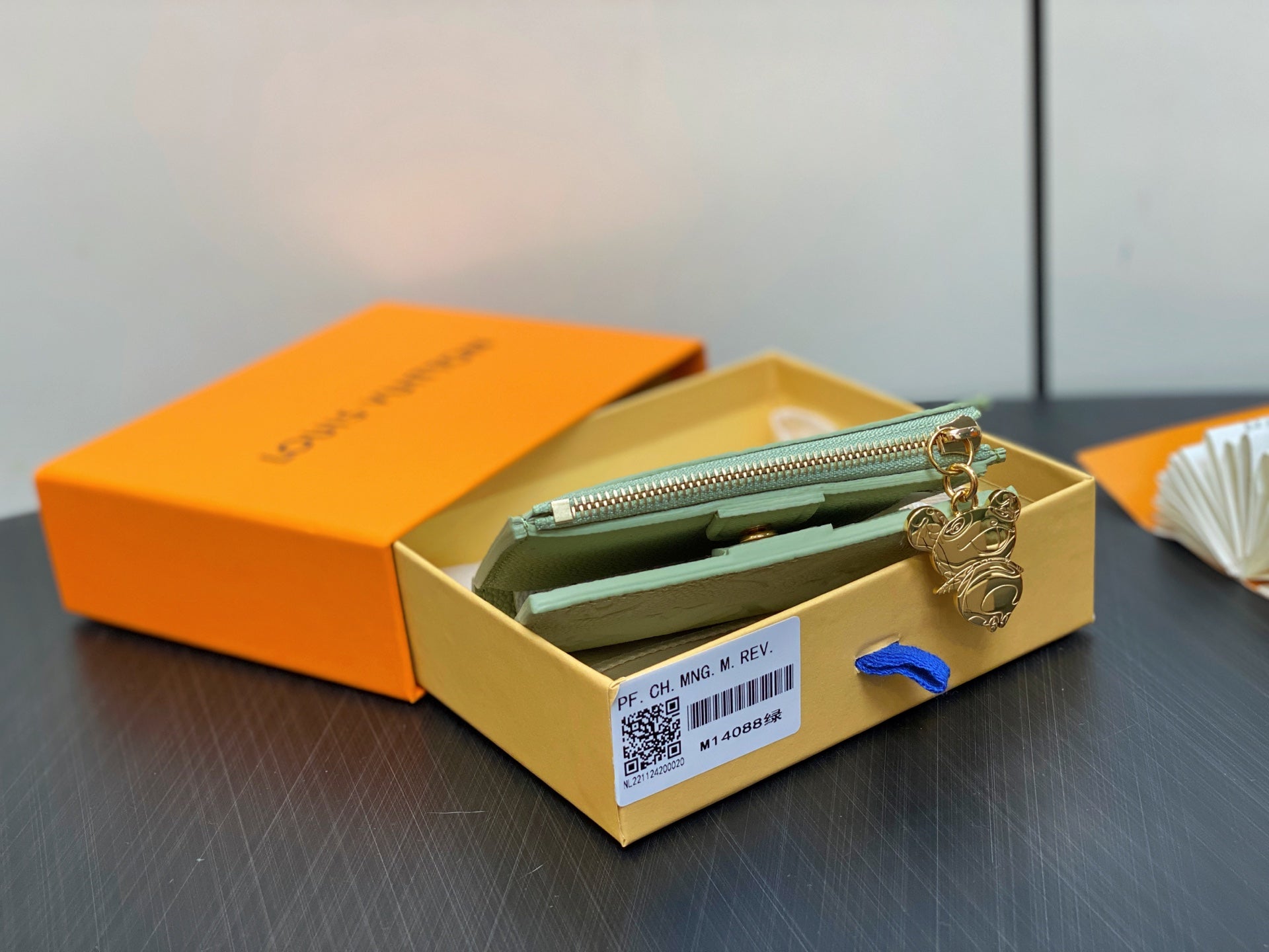 LV x TM Portfolio Lisa Wallet Green Gold Leather 329882 mysite