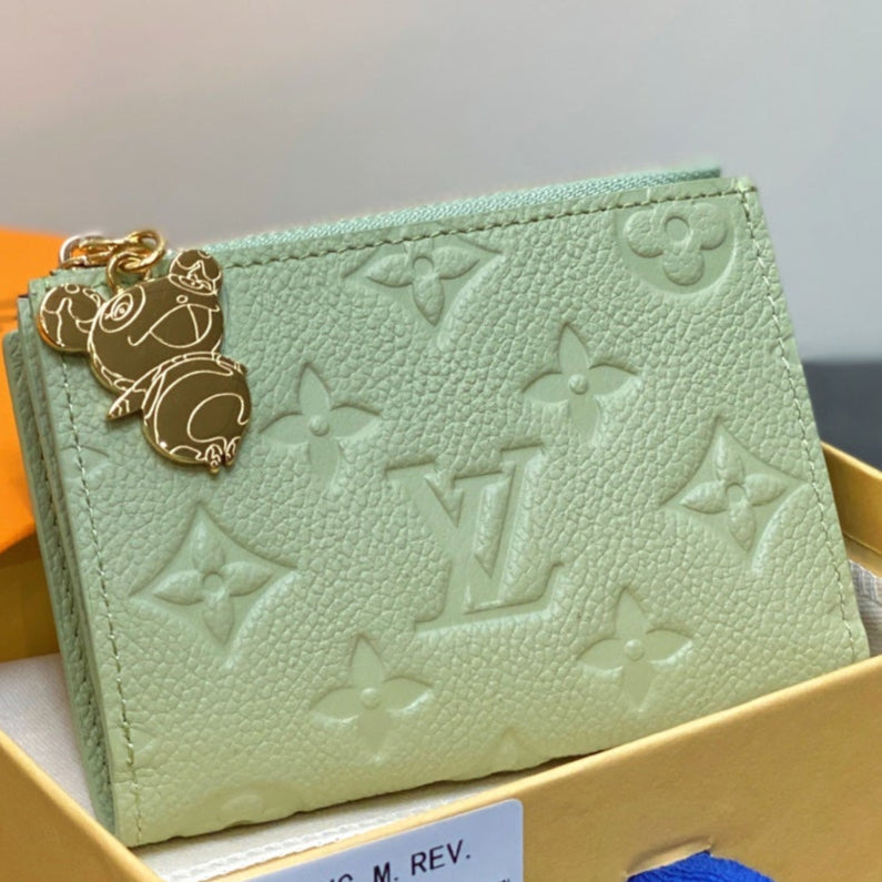 LV x TM Portfolio Lisa Wallet Green Gold Leather 329882 mysite