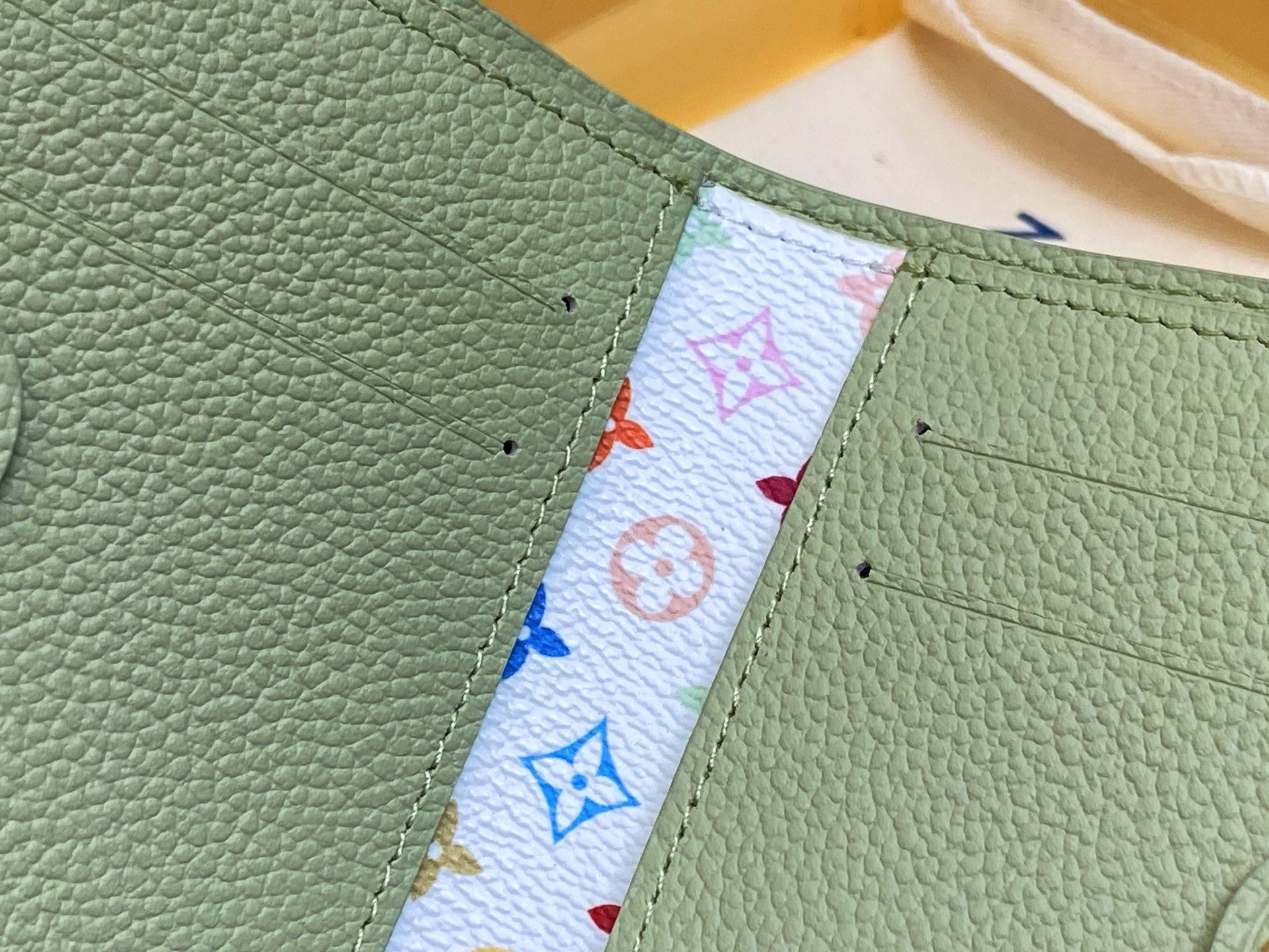 LV x TM Portfolio Lisa Wallet Green Gold Leather 329882 mysite