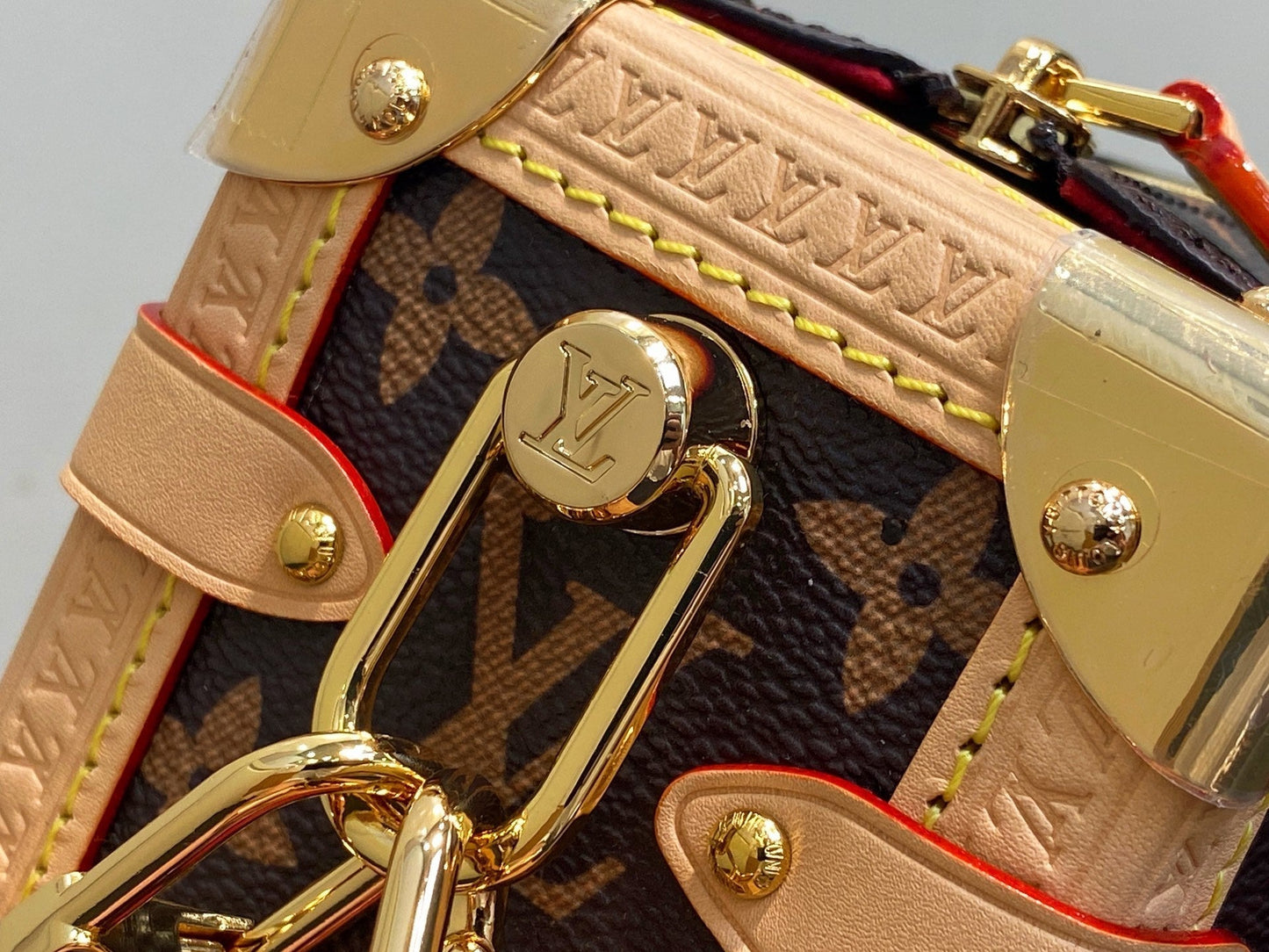 LV x TM Side Trunk MM 23.5cm Brown Cherry Canvas mysite