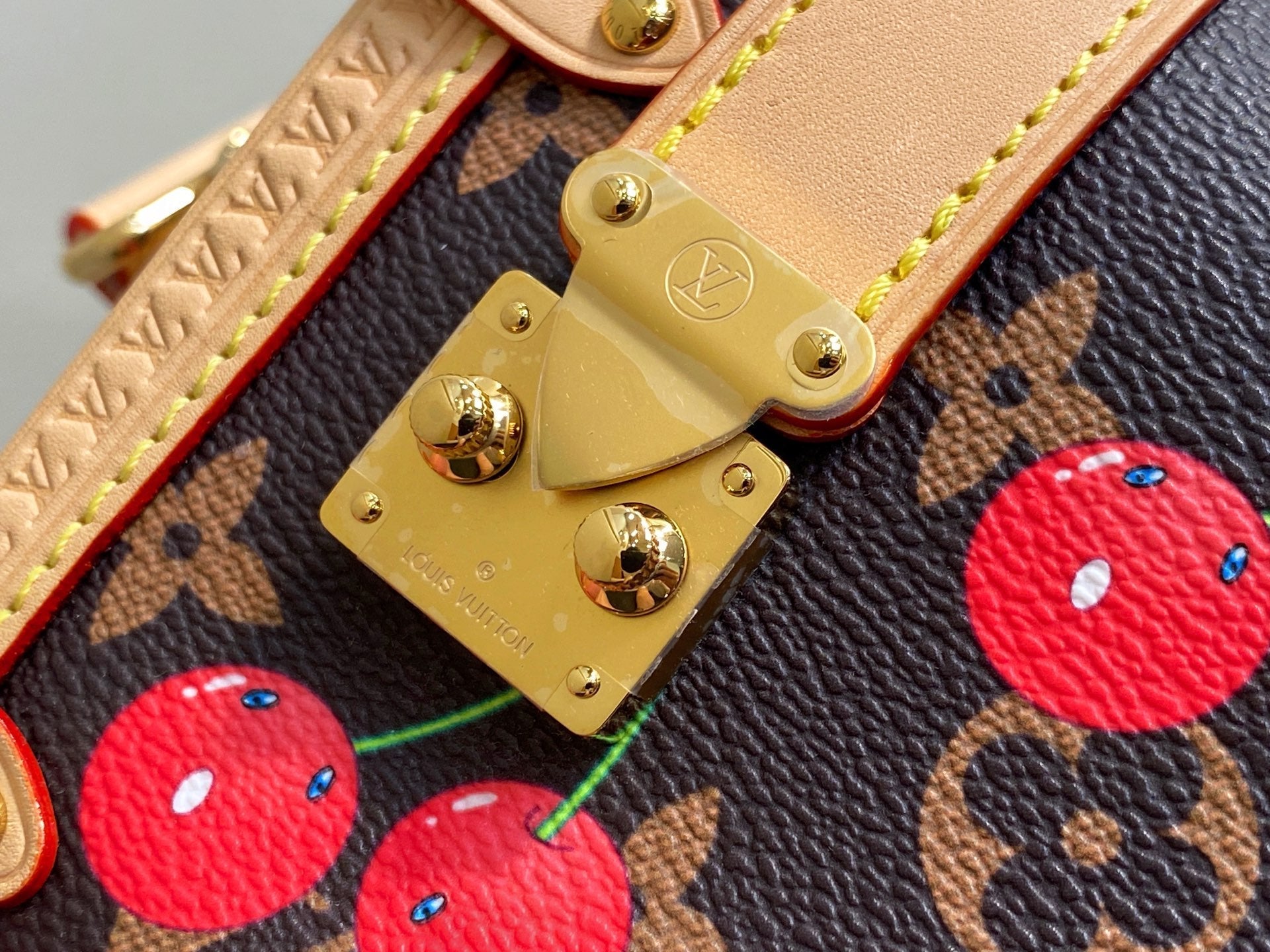 LV x TM Side Trunk MM 23.5cm Brown Cherry Canvas mysite