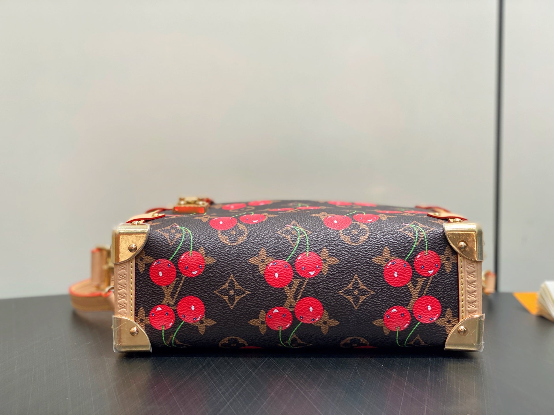 LV x TM Side Trunk MM 23.5cm Brown Cherry Canvas mysite