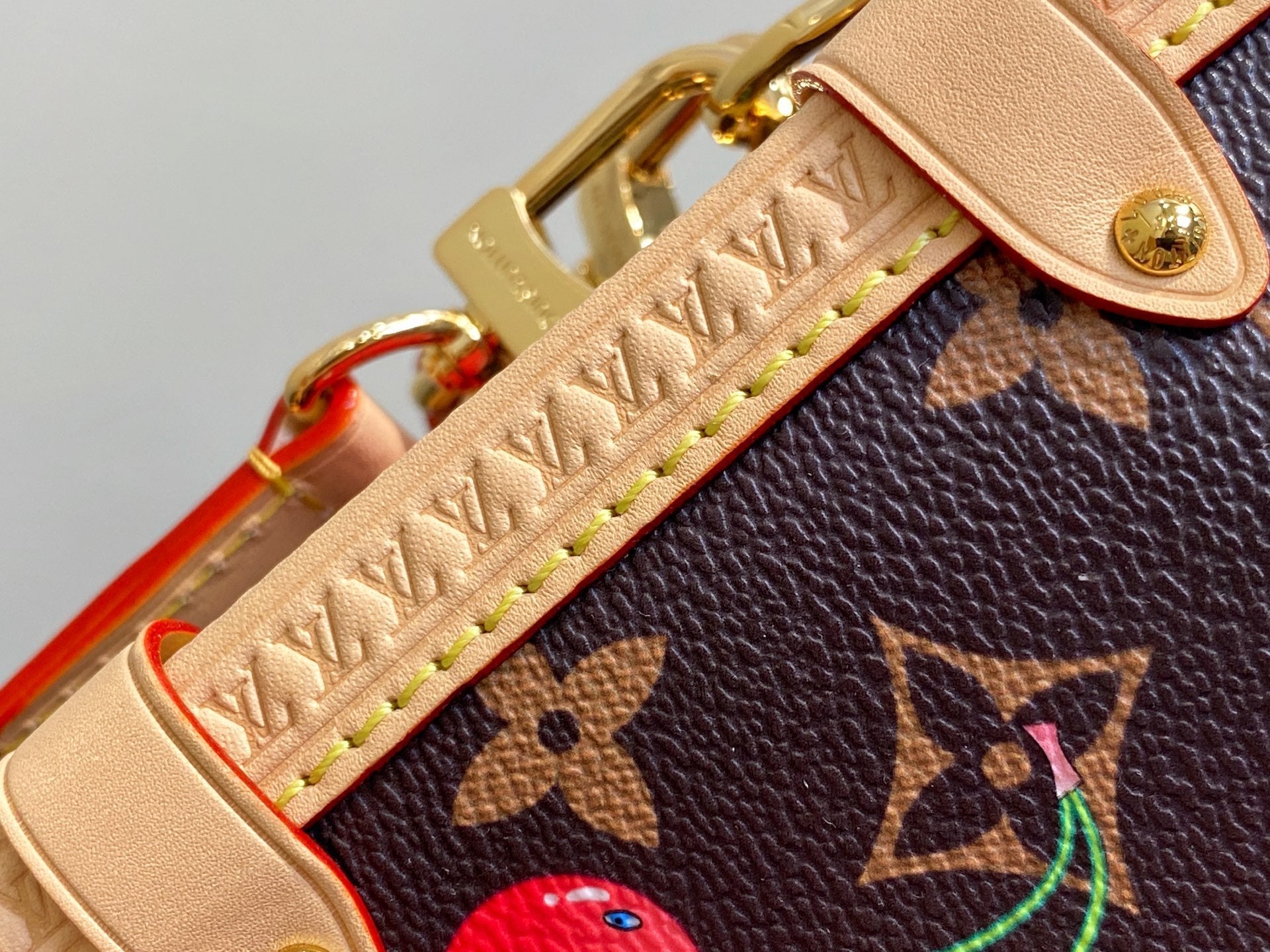 LV x TM Side Trunk MM 23.5cm Brown Cherry Canvas mysite