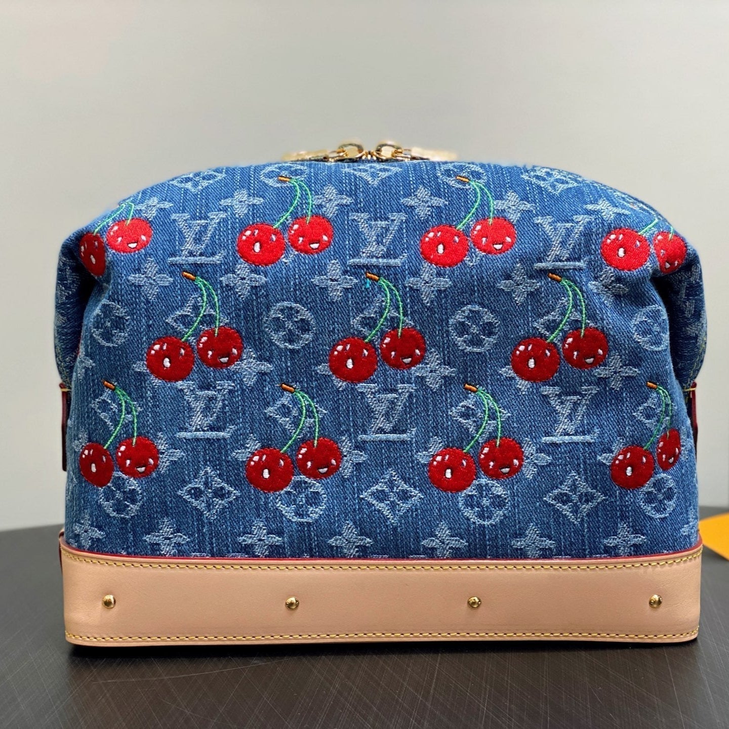 LV x TM Cosmetic Pouch GM 27cm Monogram Cherry Denim mysite