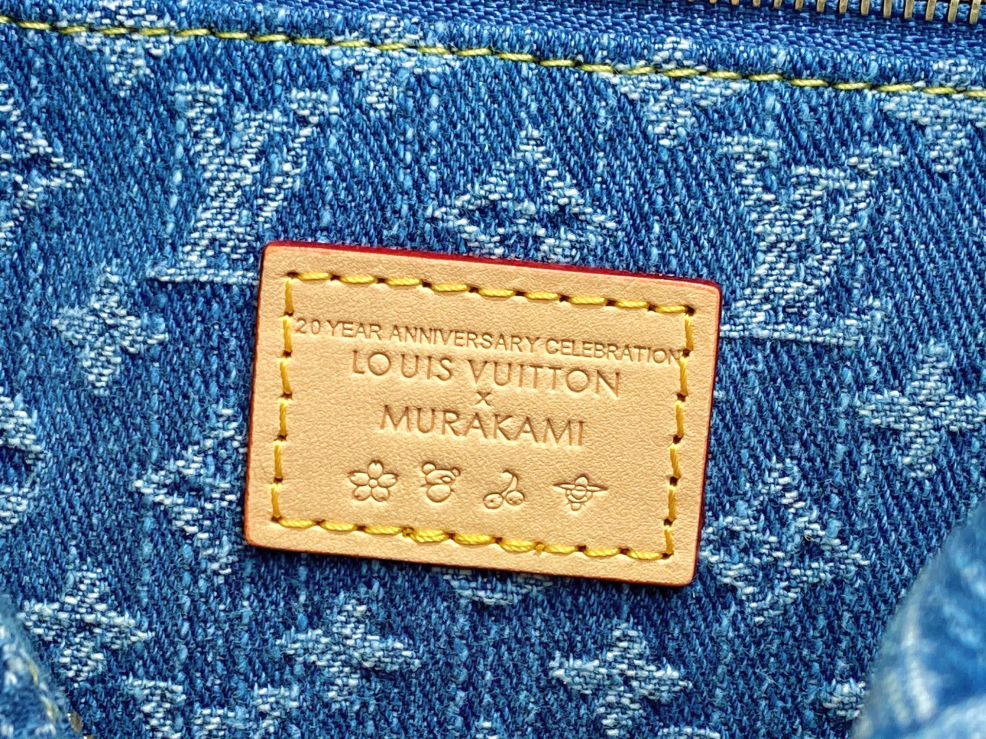 LV x TM Cosmetic Pouch GM 27cm Monogram Cherry Denim mysite