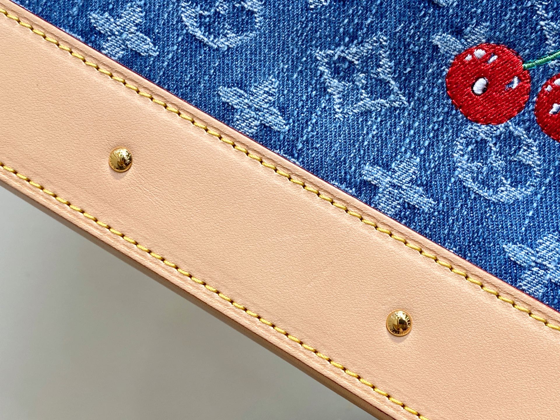 LV x TM Cosmetic Pouch GM 27cm Monogram Cherry Denim mysite