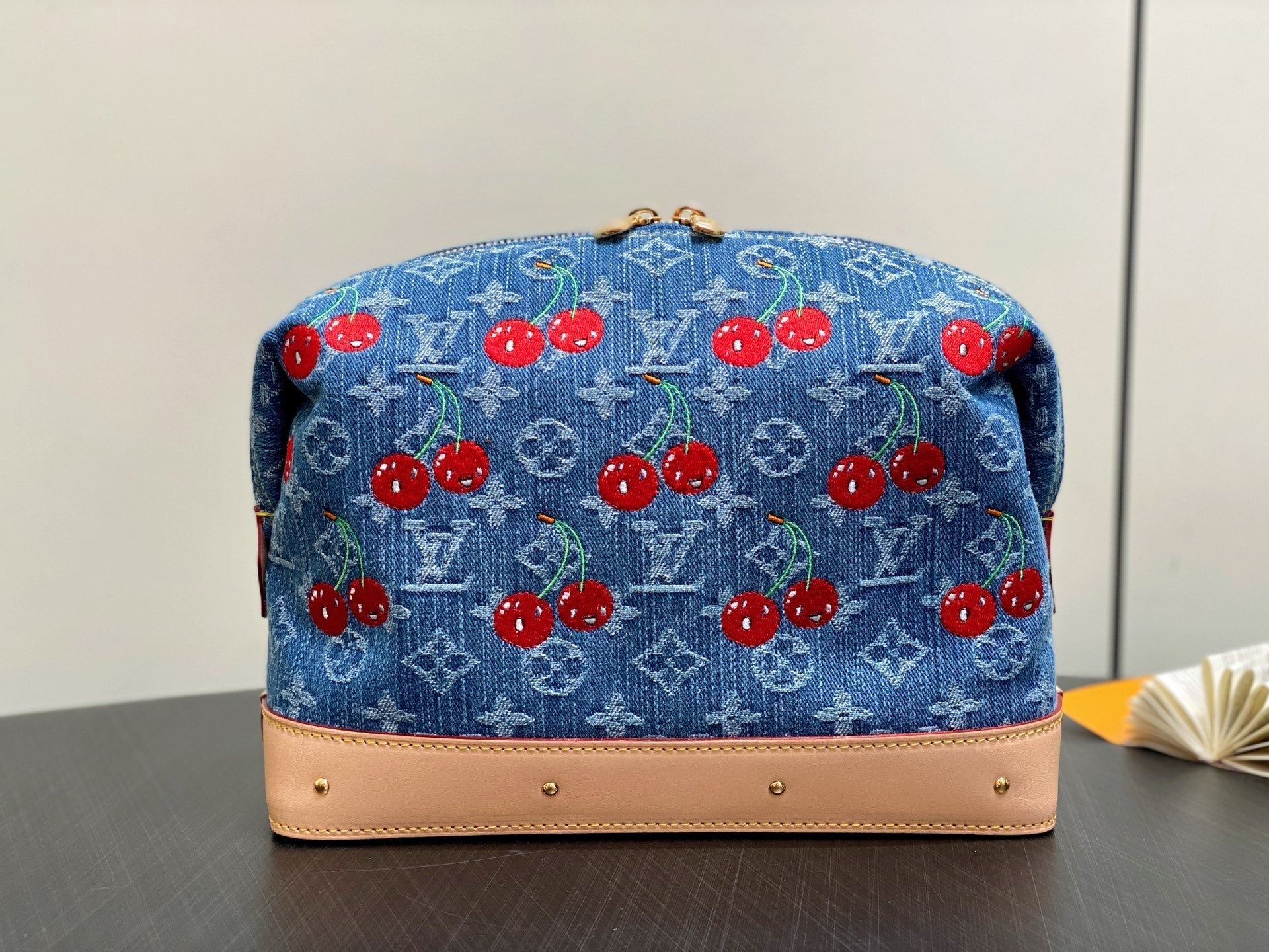 LV x TM Cosmetic Pouch GM 27cm Monogram Cherry Denim mysite