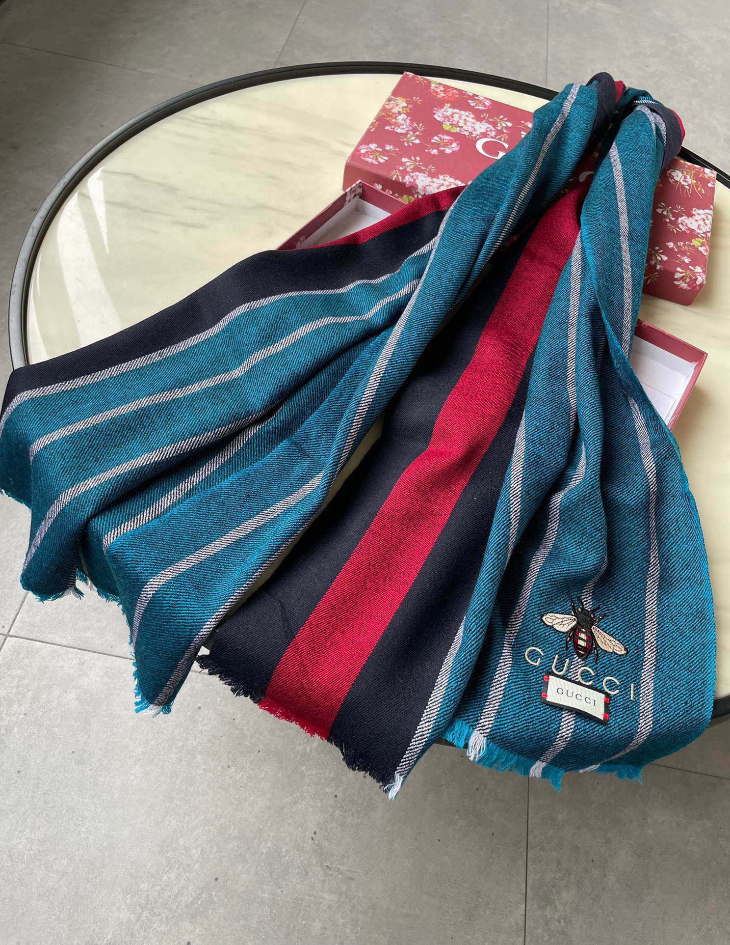 SCARF 200 CM IN COLORFUL CASHMERE 402211 mysite