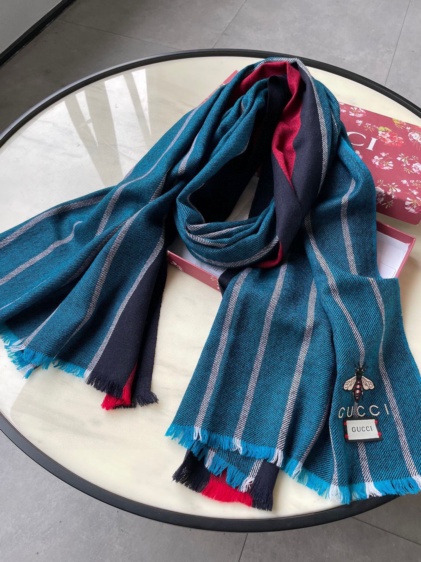 SCARF 200 CM IN COLORFUL CASHMERE 402211 mysite