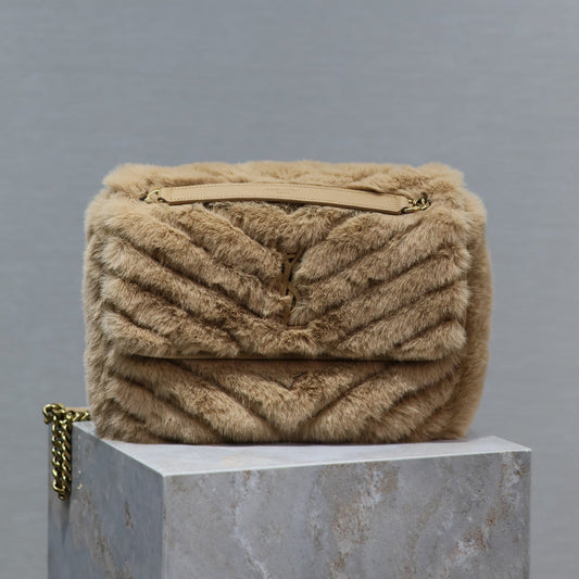 NIKI MEDIUM 28 IN DARK BEIGE RABBIT FUR mysite