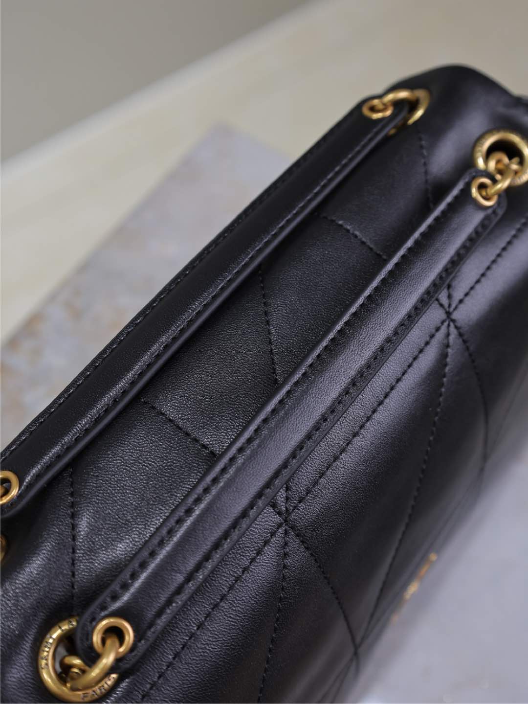 JAMIE 4.3 SMALL BAG 25 IN BLACK LAMBSKIN GOLD HARDWARE mysite