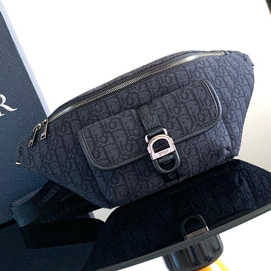 Dior 8 Waist Bag Black Frabic 336248 mysite