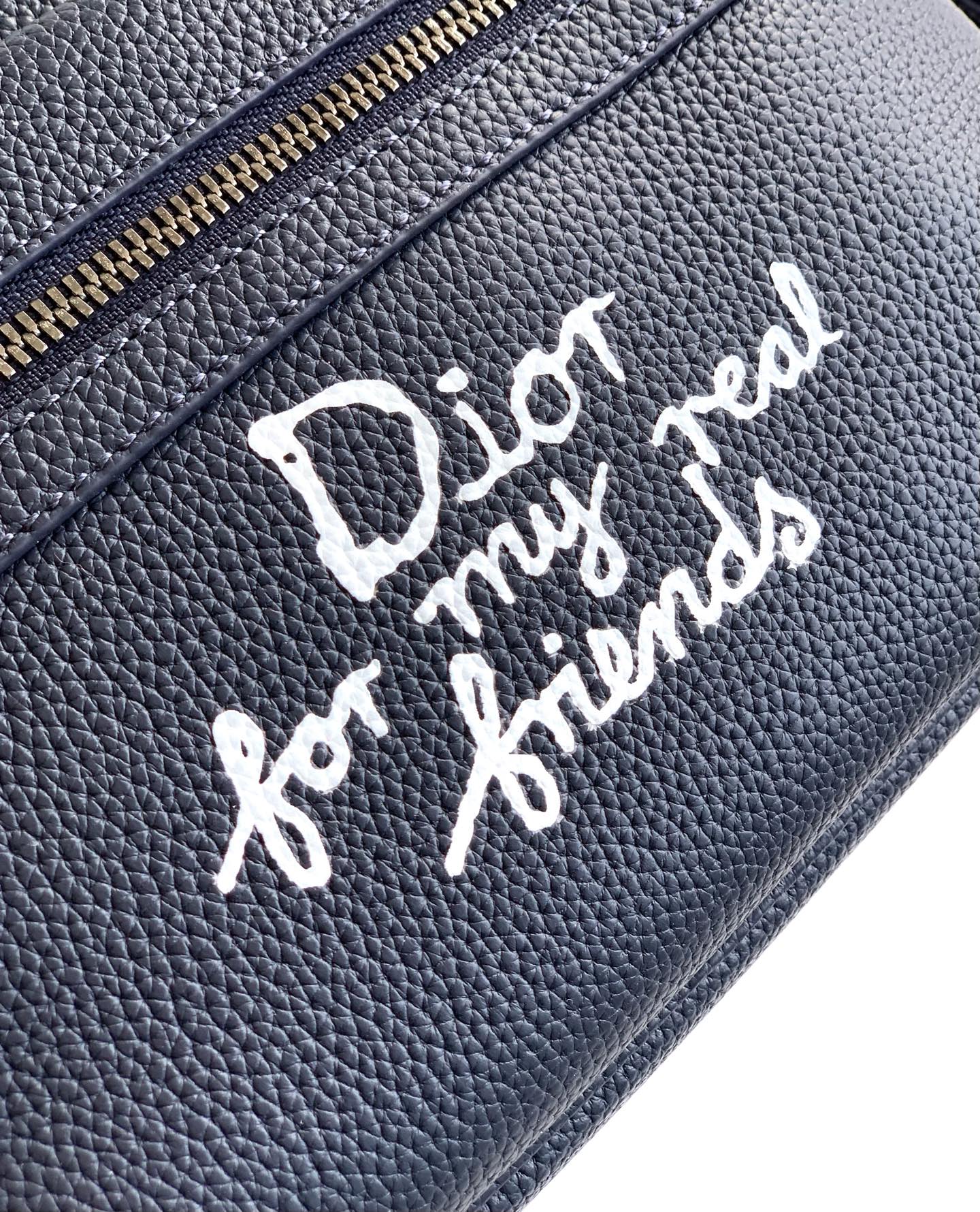 Dior Rider 2.0 Zippered Messenger Bag Navy Blue Cowhide 336245 mysite