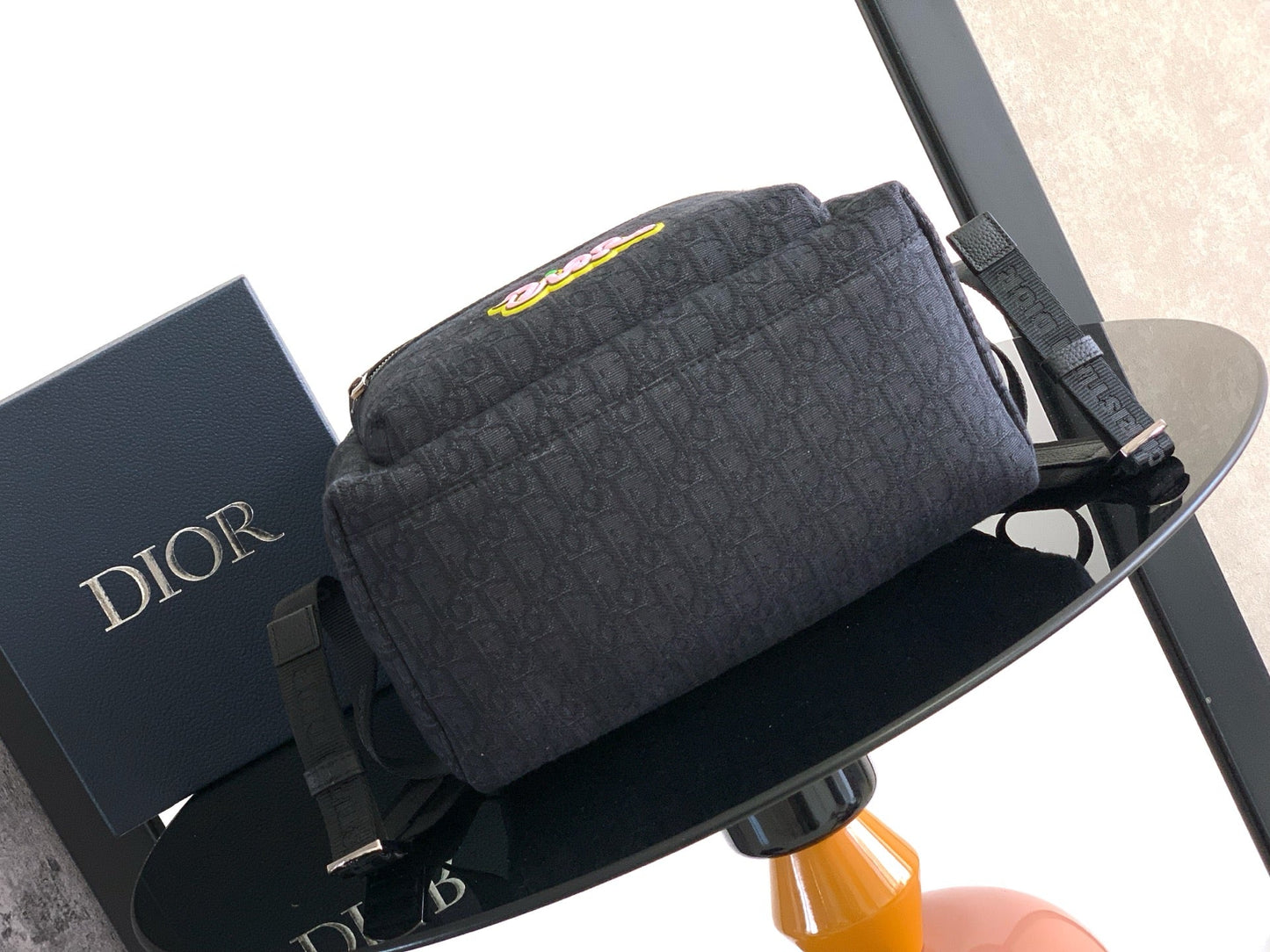 Dior Rider 2.0 Zipper Backpack Black Cowhide 336219