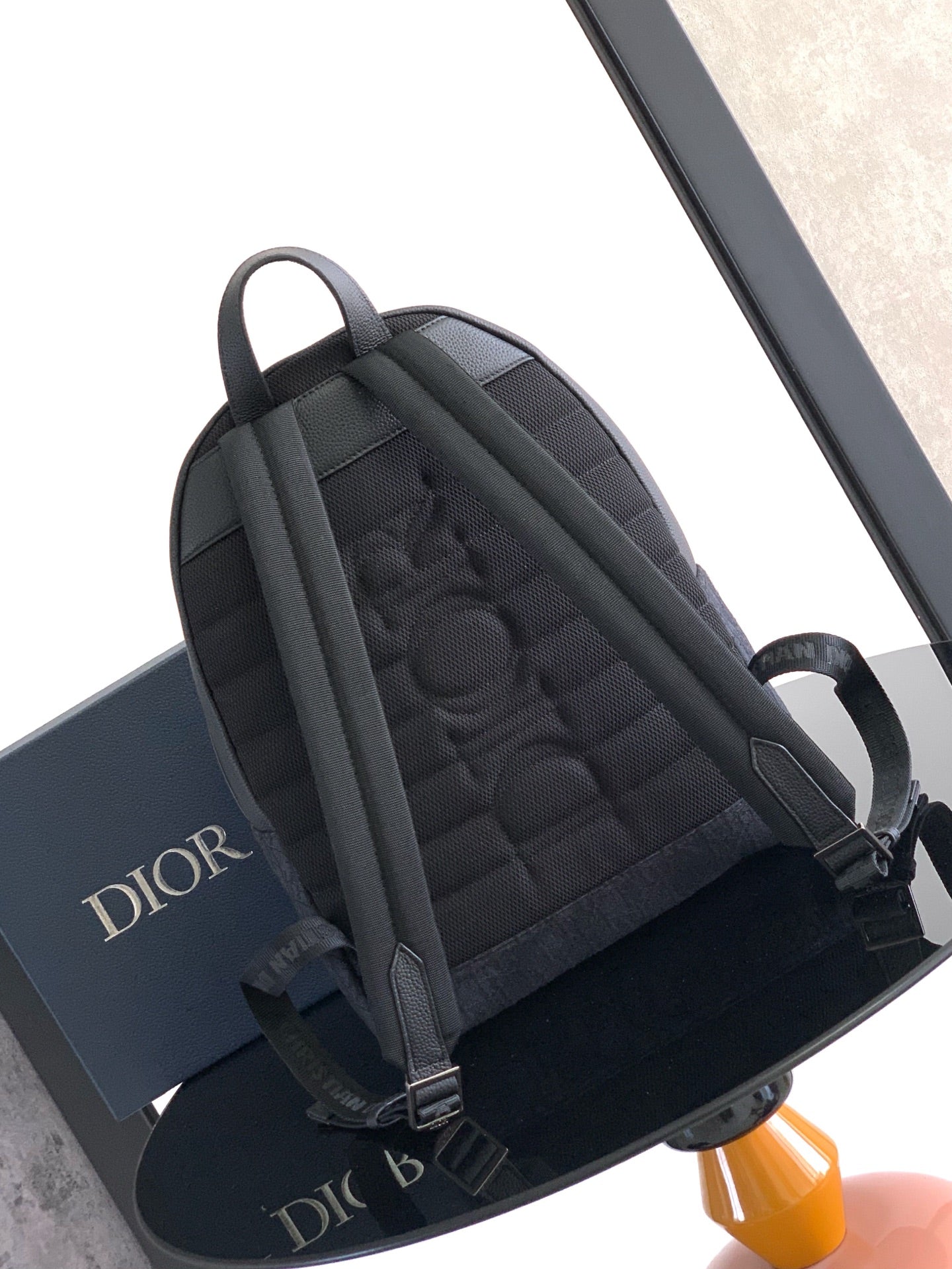 Dior Rider 2.0 Zipper Backpack Black Cowhide 336219