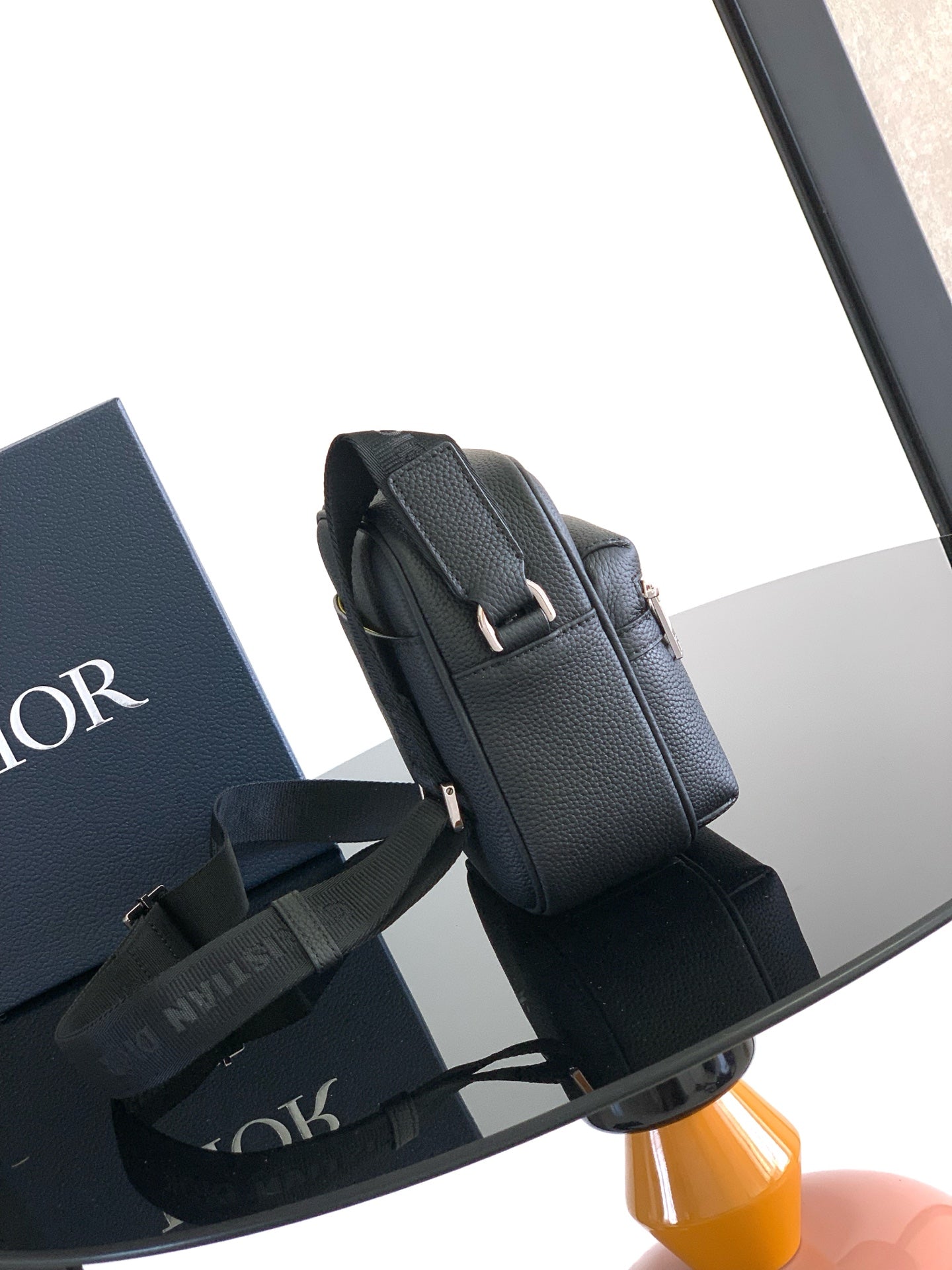 Dior Rider 2.0 Zippered Messenger Bag Black Cowhide 336233 mysite