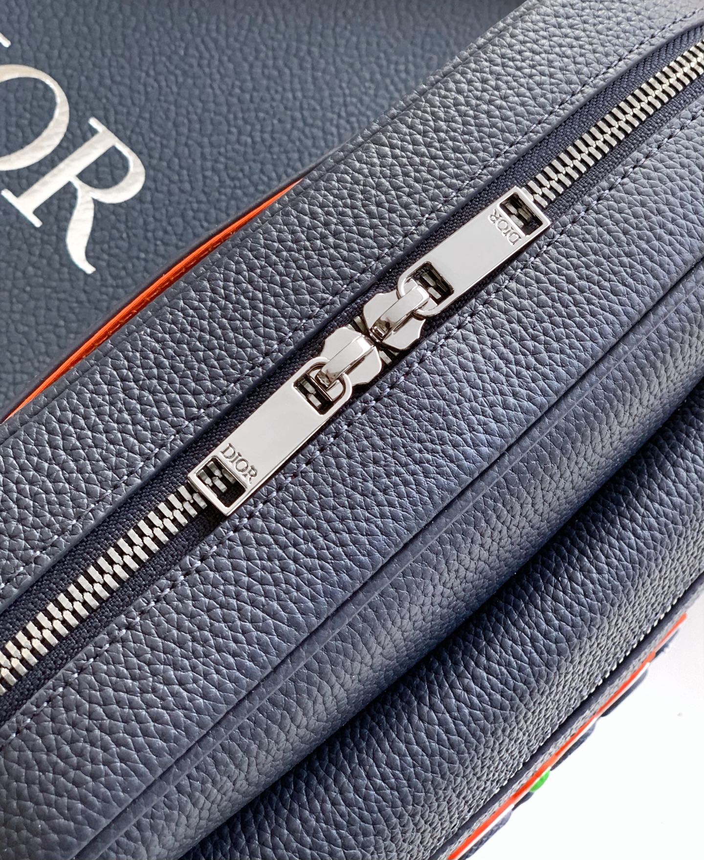 Dior Rider 2.0 Zippered Messenger Bag Navy Blue Cowhide 336236 mysite