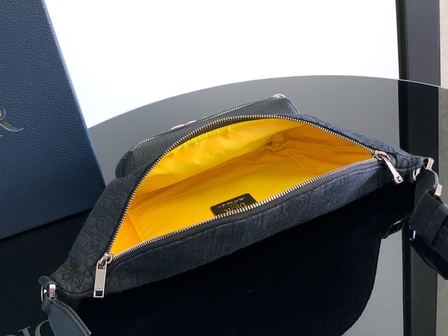 Dior Rider 2.0 Zipper Waist Bag Black Cowhide 336227 mysite