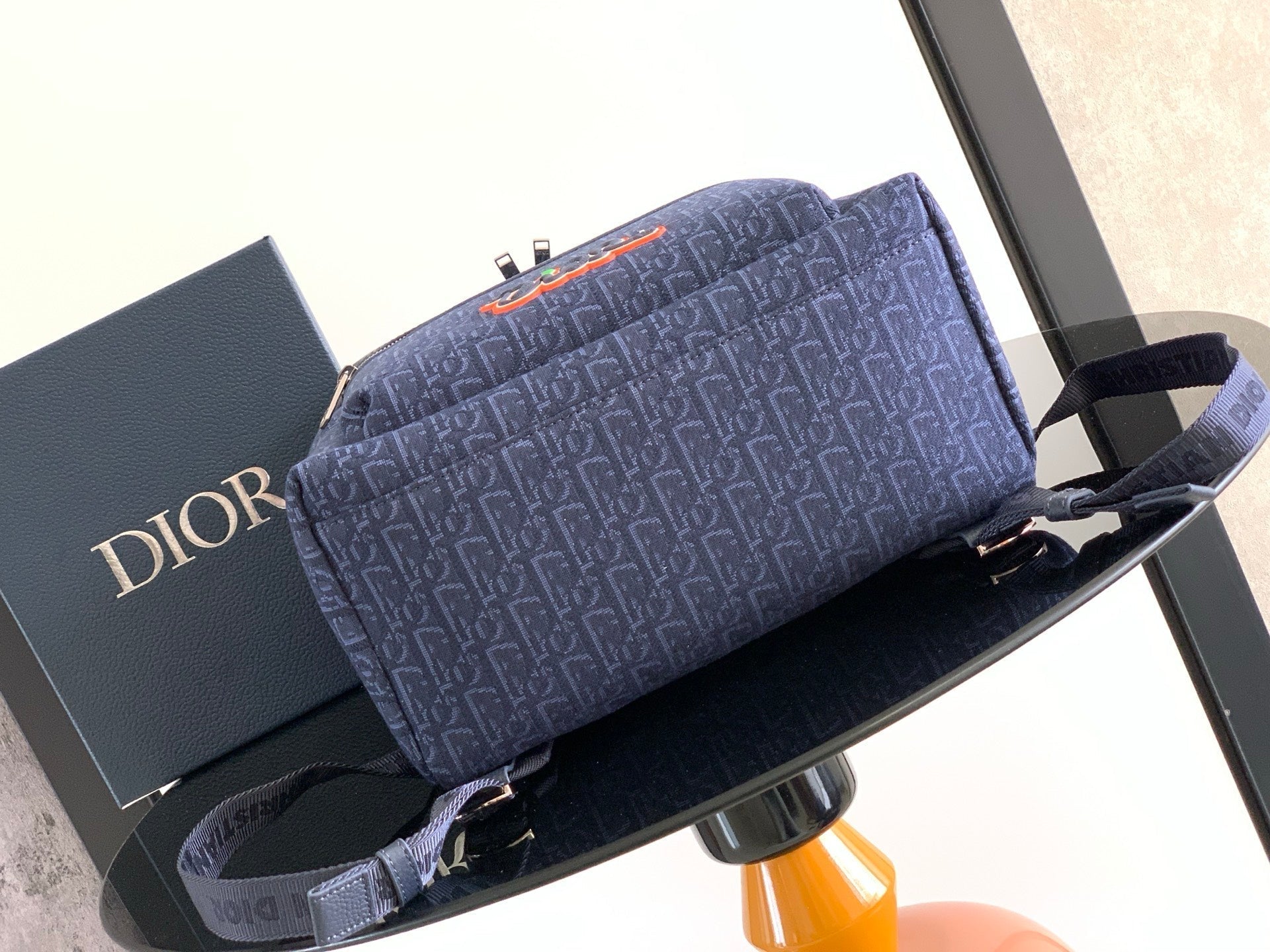 Dior Rider 2.0 Zipper Backpack Navy Blue Cowhide 336223 mysite