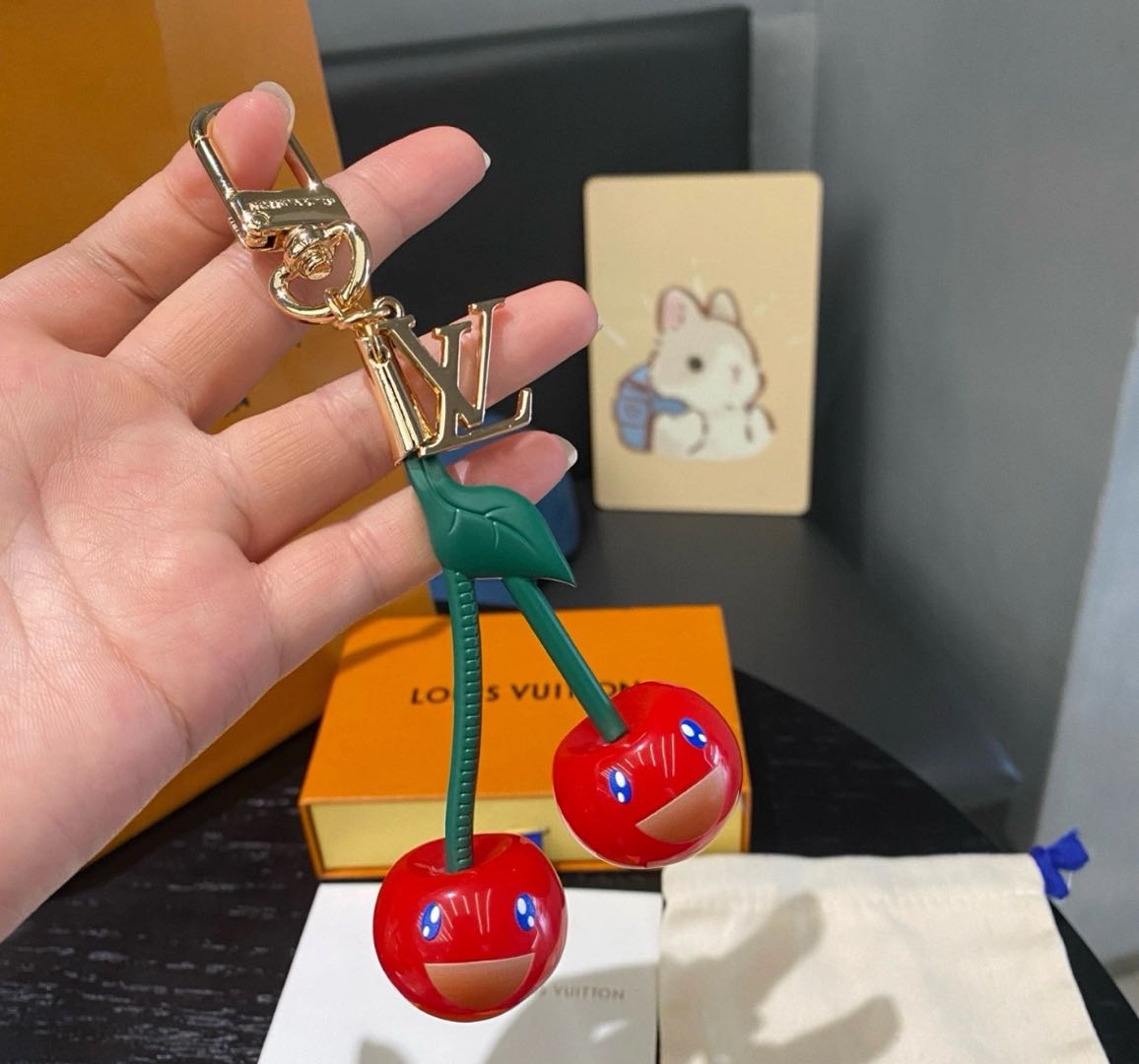 🌟 L$V Cherry Keychain: Cute + Luxury, All in One 🍒✨s mysite