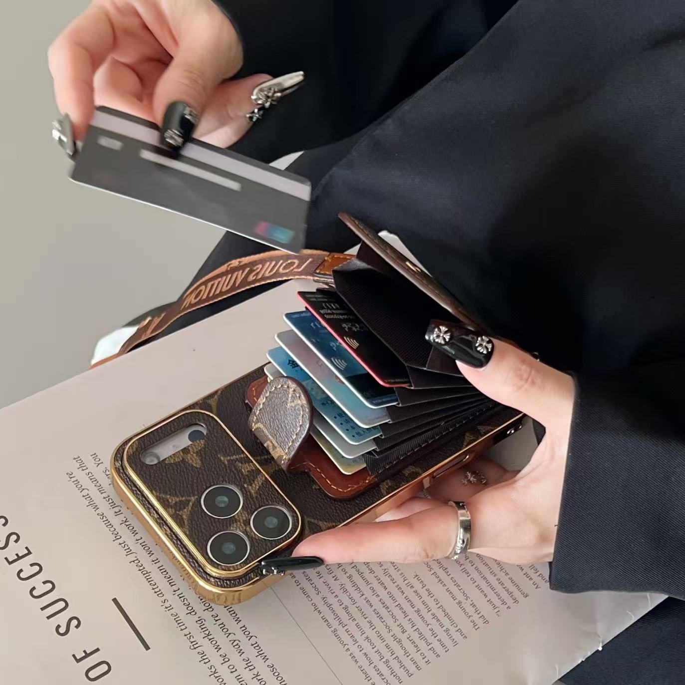 Premium Leather iPhone Case: Integrated Wallet & Detachable Strap1 mysite