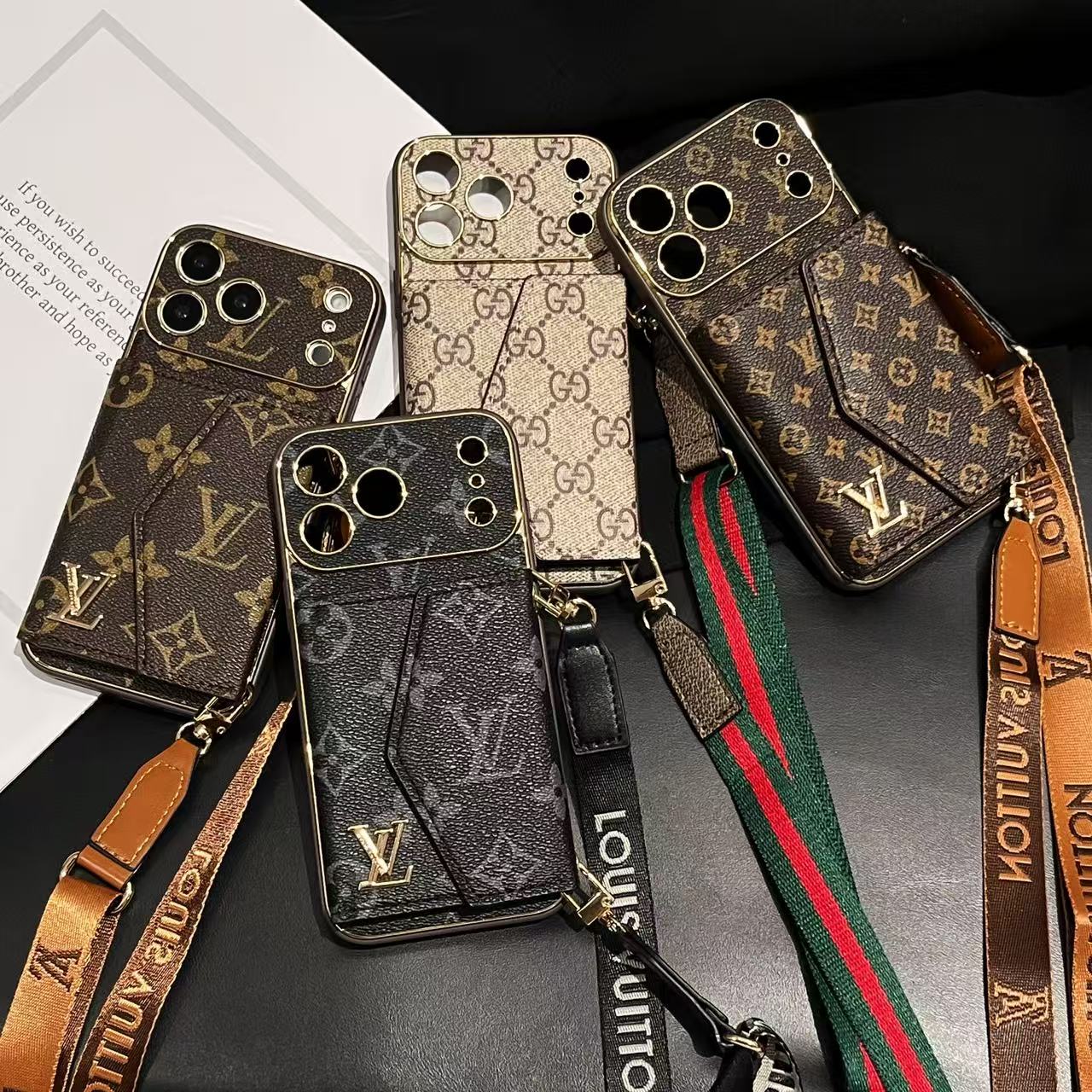 Leather iPhone Case | Wallet + Strap | Brown-ss mysite