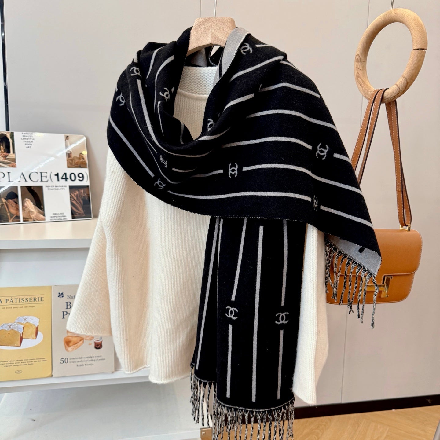 Double-sided Jacquard Tassel Scarf mysite