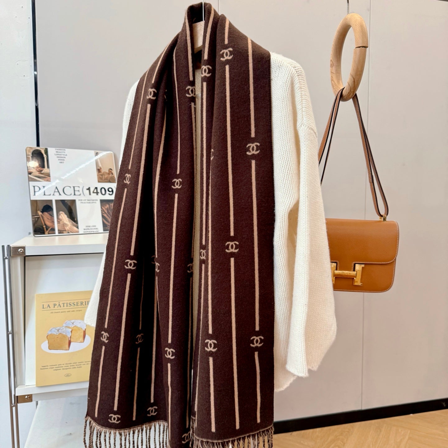 Double-sided Jacquard Tassel Scarf mysite