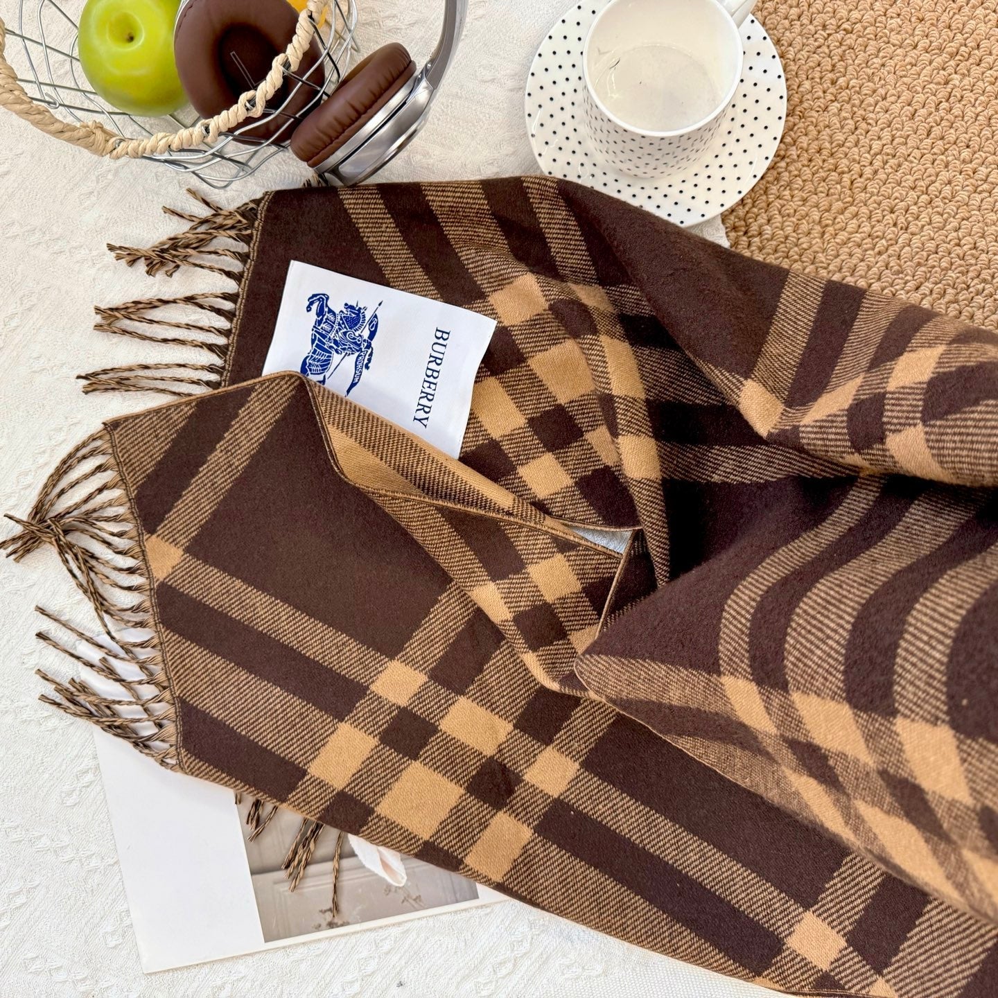 Classic plaid tassel scarf mysite
