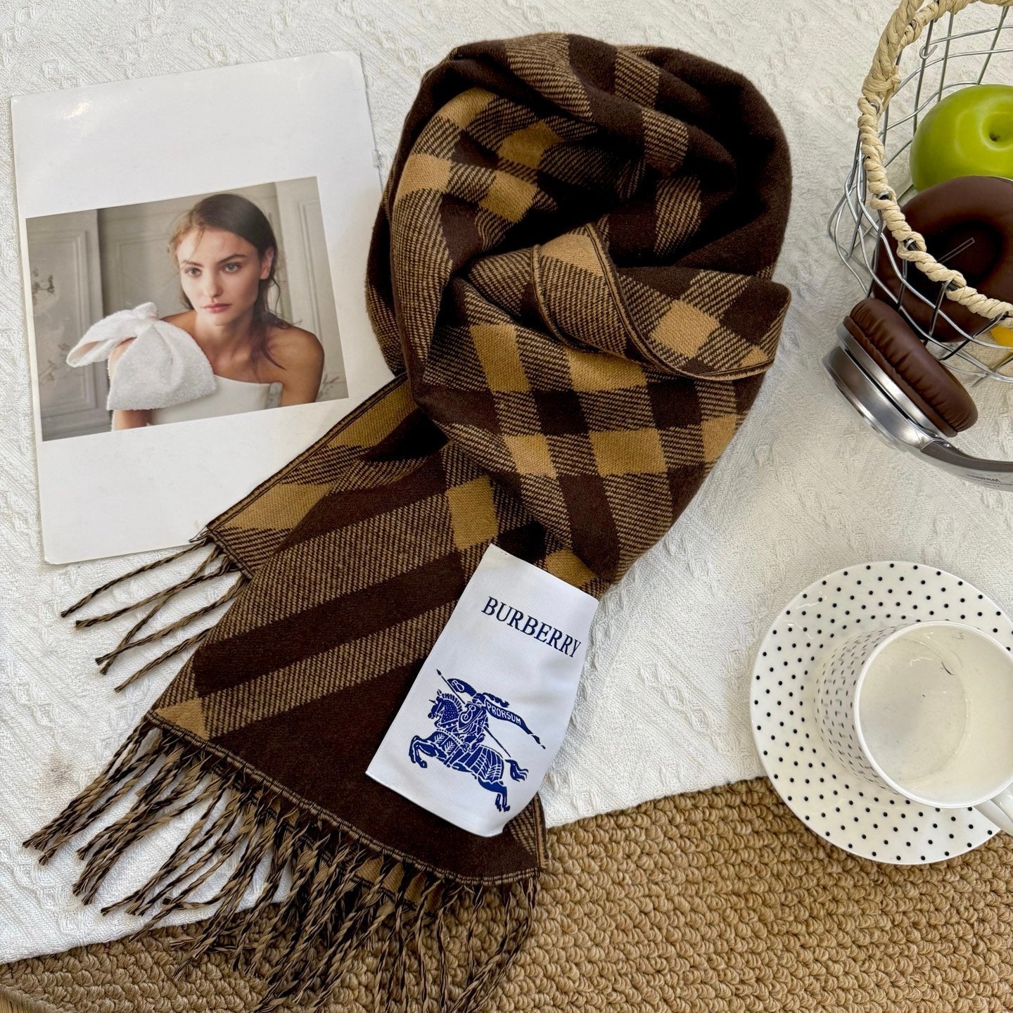 Classic plaid tassel scarf mysite