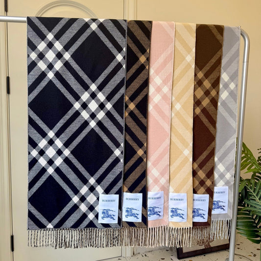 Classic plaid tassel scarf mysite