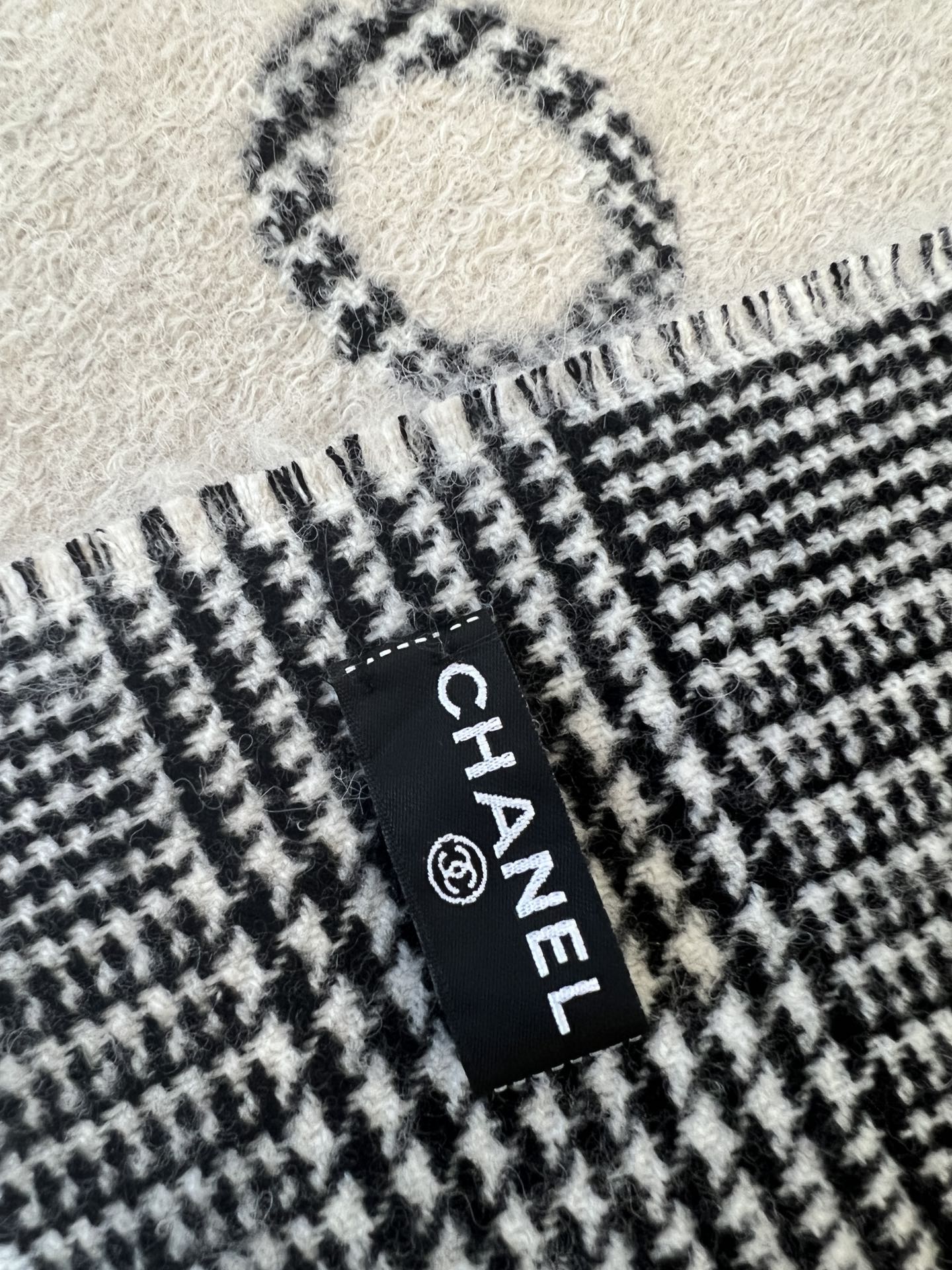 Check double-faced wool scarf mysite