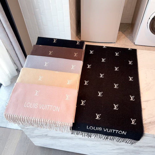 Double-sided jacquard tassel scarf mysite