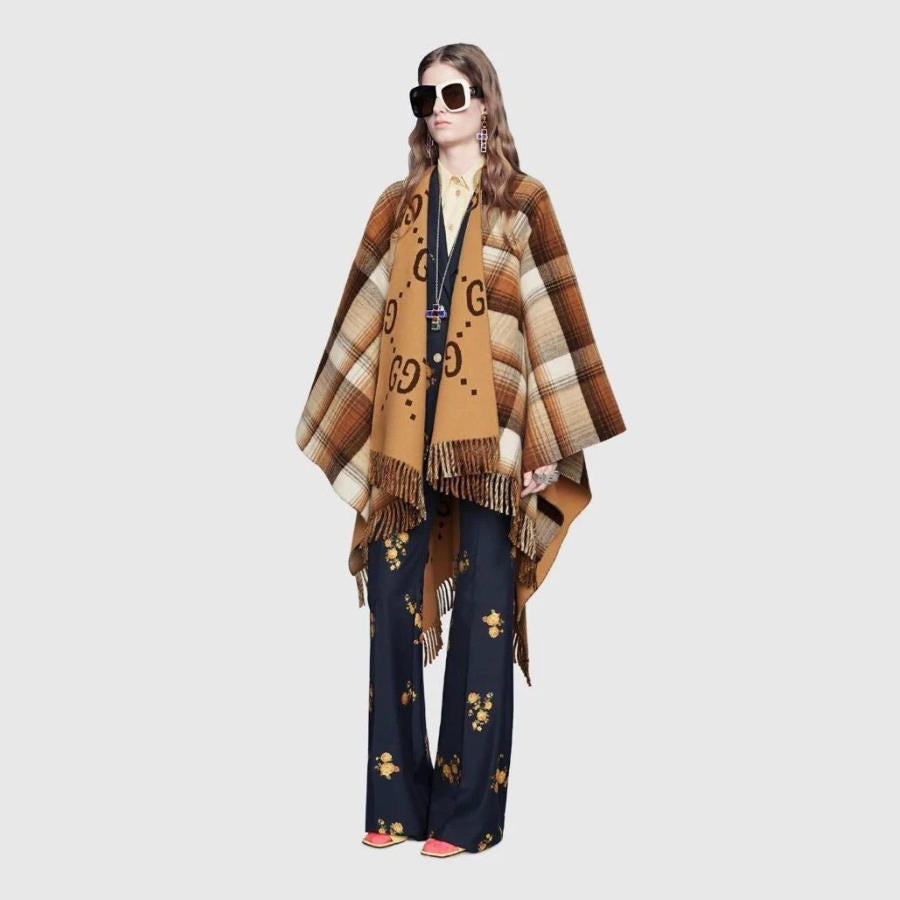 Vintage Double-Sided Jacquard Cape mysite