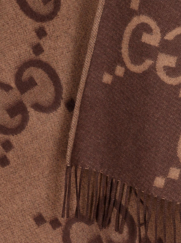 Brown Vintage Wool Jacquard Cape mysite