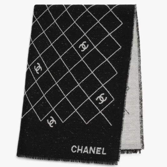 Classic diamond pattern jacquard scarf mysite