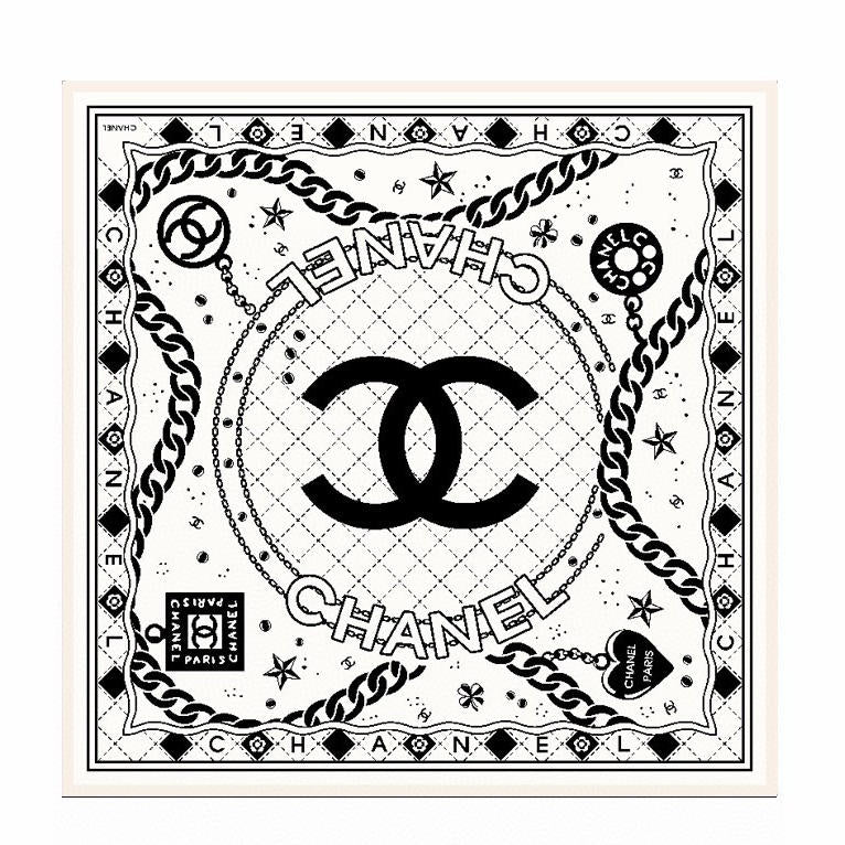 Elegant women's square silk scarf mysite