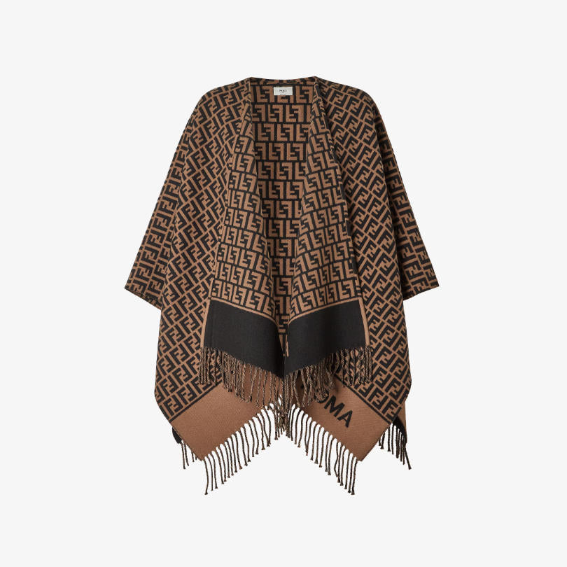 Retro Wool Jacquard Cape mysite