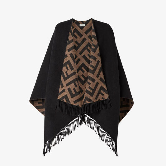 Retro wool and cashmere poncho mysite